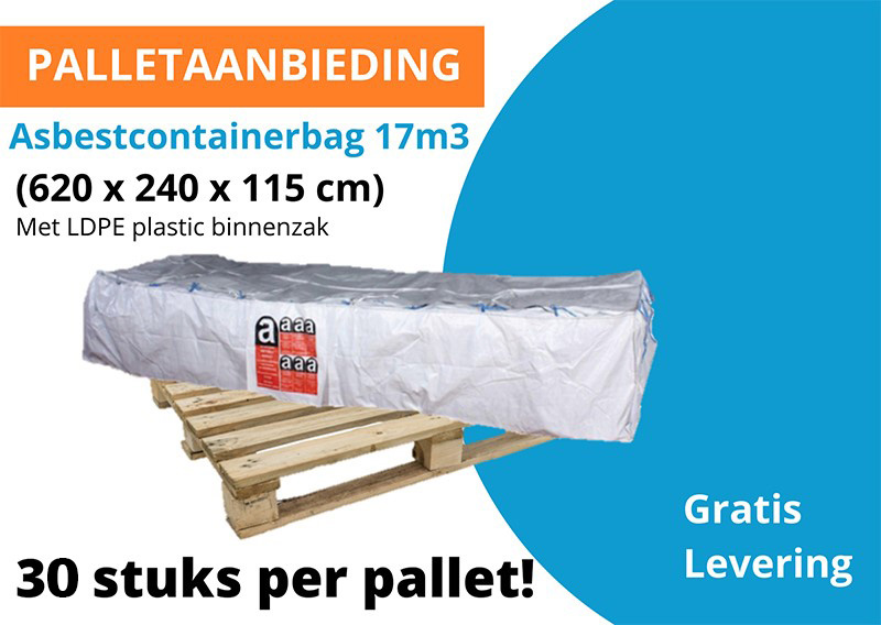 Asbestcontainerbag 17m3 palletaanbieding
